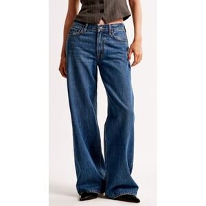 Abercrombie & Fitch The Ultra Loose Low Rise Denim Jeans Women's Size 33 Long